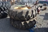 Firestone 18.4-38 tires & rims, 10 bolt rims,