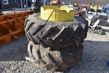 BF Goodrich 16.9R30 Tires on clamp on rims,  off of JD 8400 front duals,