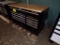 Husky 46in X 24in, 9 drawer cabinet w/  electric, wood top & metal