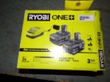 Ryobi Batteries & charger 18V 4.0AH 2  batteries