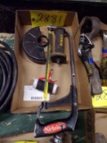 Assorted hack saw & misc. tools