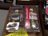 Kwikset door hardware kits, brass