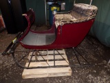 Antique 1 horse open sleigh, reconditioned  one horse sleigh with single sh