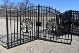 2023 GREATBEAR 14FT BI-PARTING WROUGHT IRON GATE 2