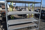 METAL PORTABLE WAREHOUSE SHELVING CART 20588