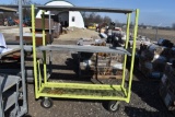 METAL PORTABLE WAREHOUSE SHELVING CART 20587