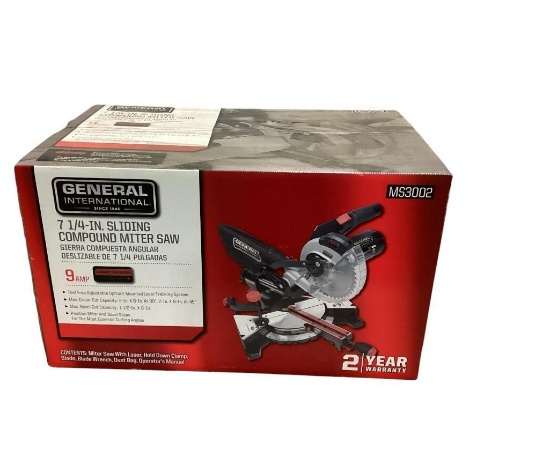 GENERAL INTERNATIONAL 7 1/4" COMPOUND MITER SAW 29195