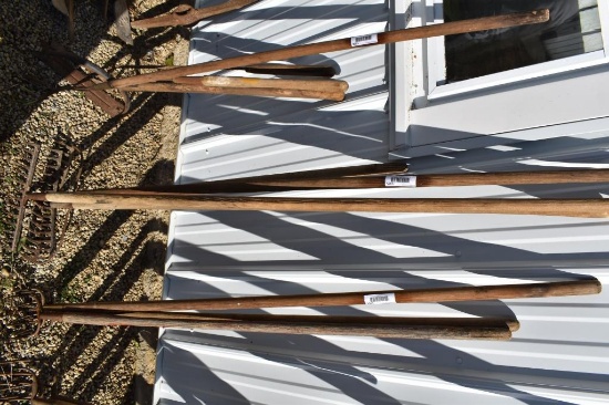 Lot of Wood Handled Rakes
