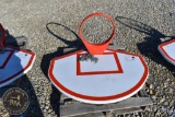 STEEL BASKET BALL BACKBOARD AND RIM 35263