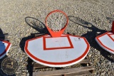 STEEL BASKET BALL BACKBOARD AND RIM 35261