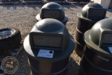 STEEL TRASH BARRELS WITH LIDS 35250