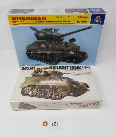 Sherman M4 A1 Tank & M5A1 US Light Tank 1/35 Scale