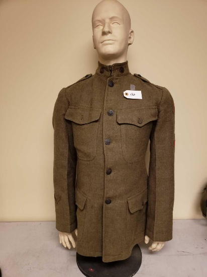 WW I Big Red I Division Standing Collar Tunic