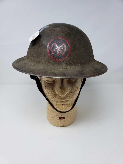 WW I 27th Division Painted Helmet