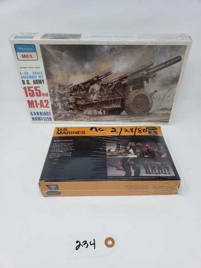 155 M1-A2 Carriage Howitzer 1/35th Scale and US Marines 1/35th