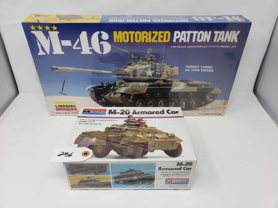 1/32nd Scale M-20 Armored Car and M-46Motorized Patton Tank