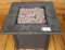 Square Gas Fire Pit with metal skirting