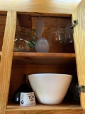 Glass Pitcher/Mixing Bowls and Kitchen Utensils
