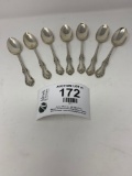 International Wild Rose 7 sterling spoons