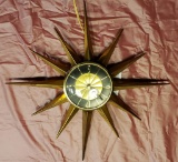 Vintage Sessions Starburst Electric Wall Clock