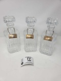 Decanters w/Steiff Sterling Tags