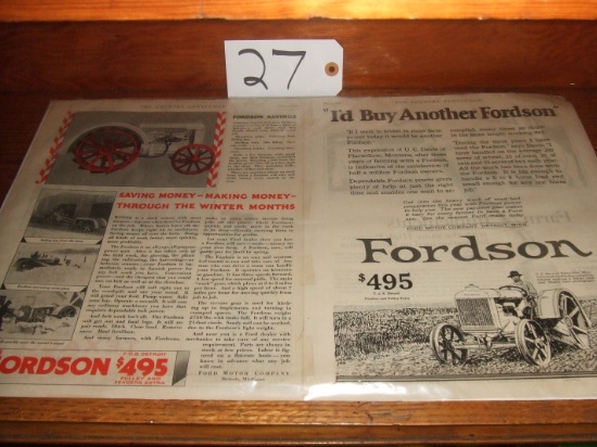 "FORDSON" 1926 "THE COUNTRY GENTLEMAN PAPER"