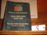 OLIVER CORPORATION PARTS PRICE LISTS