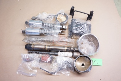 Japanese NOS and Used Shocks, Baffles, Headlight, Kawasaki, Honda etc… Miscellaneous Parts Lot