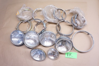 Japanese NOS & Used Headlights & Rings: Kawasaki etc… Miscellaneous Parts Lot