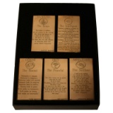 DIVERGENT SERIES .999 COPPER BULLION INGOTS - COLLECTORS ALL 5 FACTIONS 1 0F LAST 2 SETS IN WORLD