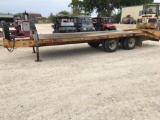 Pintle hitch tandem dual equipment trailer w/ ramps 8' x18' + 5' dove 1997 Year MSO -- $50.00 fee