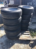 225/75R 15 -10ply trailer tires on 5 lug wheels sold by each take any #