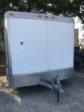 Portable restroom trailer with air conditioner, toilet and shower Title-- $50.00 fee