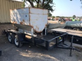 Large T & S Trip Hopper on tandem axle trailer - non titled