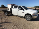 2012 Dodge 2500 diesel 4 wd auto trans wit T & S Trip Hopper feeder Vin 6834 Title $50 fee