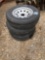 New 205 75R 15 - trailer tires on 5 lug wheels sold 3 x $ buyer must take all
