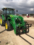 JD 5085 E with only 115 hours comes with loader, bucket, front & rear hay forks, pallet forks, 7'