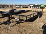 New East Texas 83x20 ramp gate utility with 10 ply tires- brakes title - $50.00 fee vin 3431