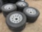 New trailer tires 205-75 -15 on 5 lug wheels sell choice x money