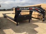 2019 East Texas Trailer Flatbed 102x34 hyd tail 2x7k axles 17.5 tires VIN 3685 Title $25 fee