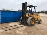 Case 585D diesel forklift with 7' forks sideshift new small tires big tires approx 10% good running