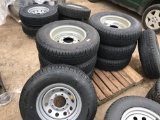 New trailer tires 235-80R 16 -- 10 ply on 8 lug wheels sell choice x money