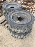 Tires Solid skid steer tires off Case 12 x 16.5 sold 4 x $