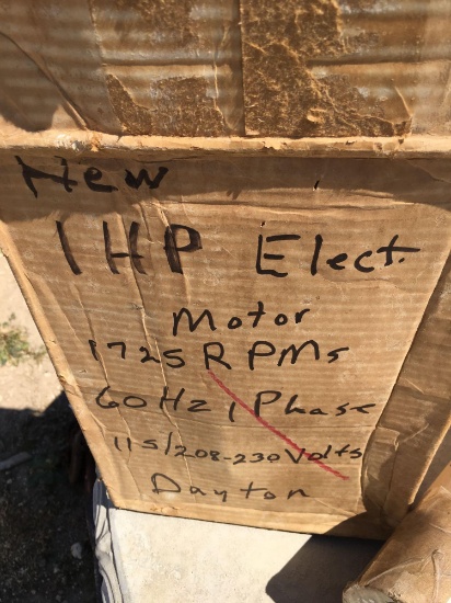 Unused 1 hp Dayton electric motor 1725 rpm