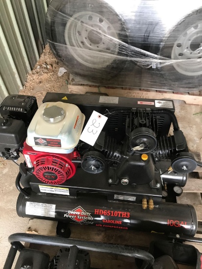 New unused air compressor - 14 cfm triple head Honda GX 200 gas engine