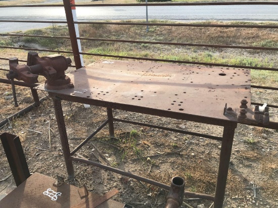 Shop Table with Vise