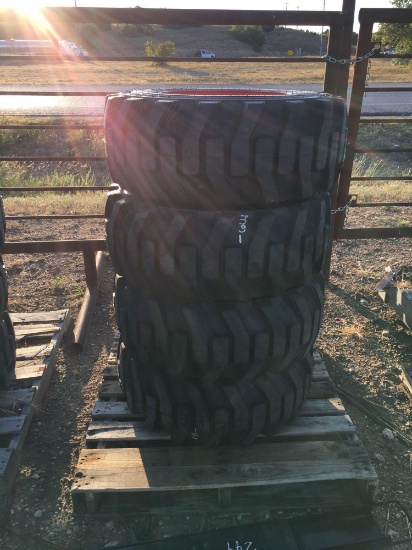 12x16.5 Skid Steer Tires- New on wheels Sell times the money, must take all
