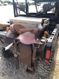 Leather saddle -- 16