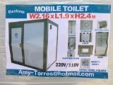 Mobile Bathroom with sink, shower and toilet View video at
