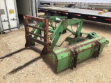 John Deere 148 Loader with Bucket and hay forks
